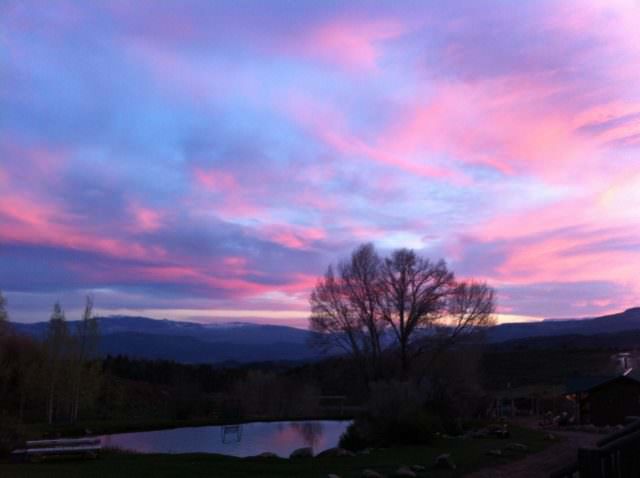 Sunset at Black Mountain Ranch in Colorado